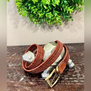 GENUINE LEATHER MEN’S BRAIDED BELT -MADE IN SPAIN